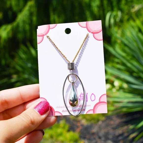 Handmade Silver Drop Necklace - Picture 1 of 5